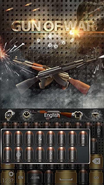 Gun of War GO Keyboard Theme截图8