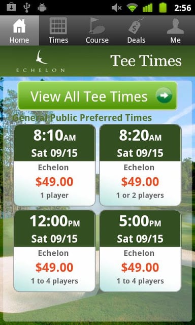 Echelon Golf Tee Times截图3