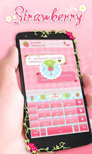 Strawberry Keyboard Theme截图2