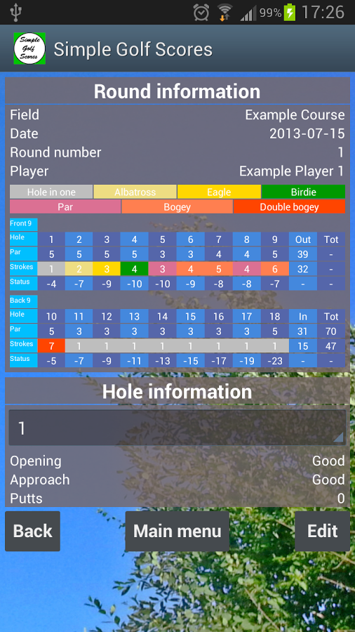 Simple Golf Scores截图1