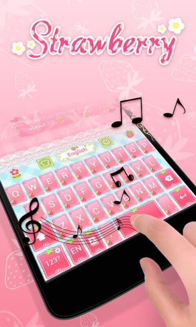 Strawberry Keyboard Theme截图3