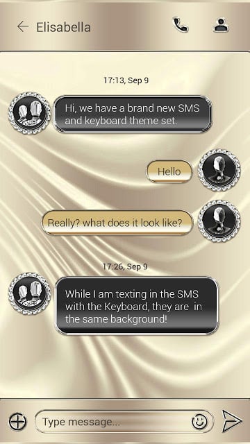 (FREE) GO SMS LUXURY THEME截图3