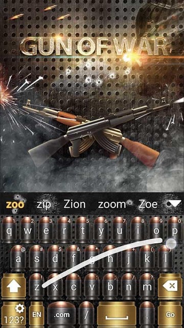 Gun of War GO Keyboard Theme截图3