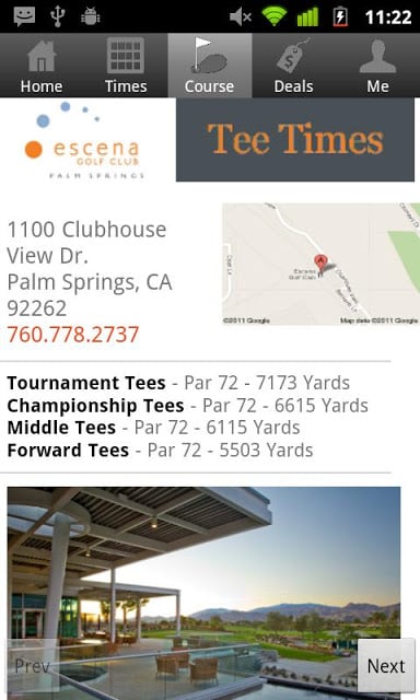 Escena Golf Club Tee Times截图1