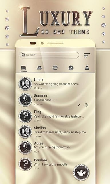 (FREE) GO SMS LUXURY THEME截图2