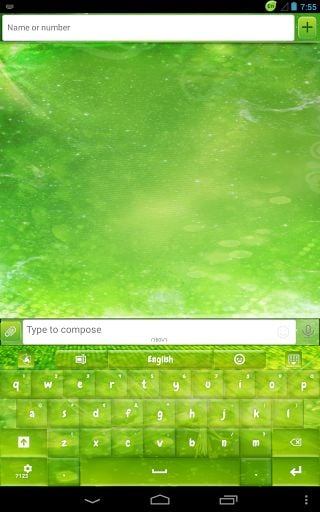 GO Keyboard Green Sparkle Theme截图3