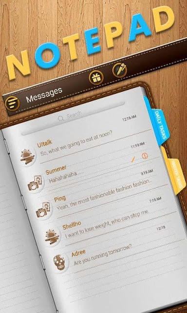 (FREE) GO SMS NOTEPAD THEME截图1