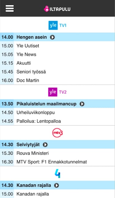 Iltapulu.fi TV-opas截图4