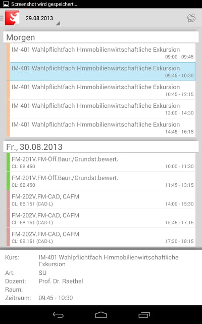 HWR Berlin Stundenplan FBII截图11