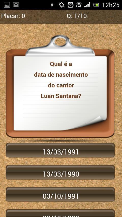 Luan Santana Quiz截图2