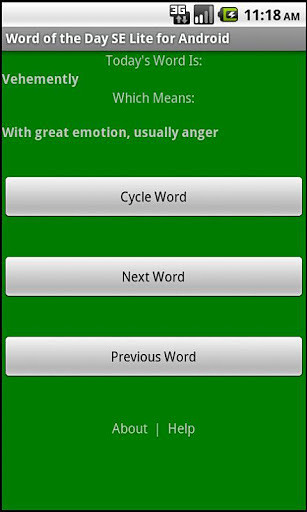 Word of the Day SE Lite for Android截图1