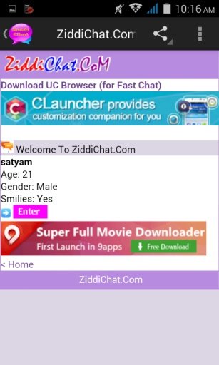 Ziddi Chat Free Open Chat LIVE截图1