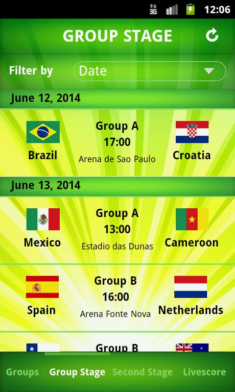 World Cup 2014 Scores/Re...截图3