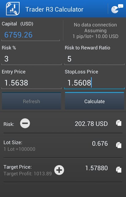 Risk Reward Ratio Calculator截图2