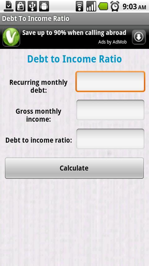 DTI (Debt To Income)Calculator截图1