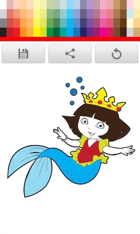 Beauty Mermaid Coloring ...截图1