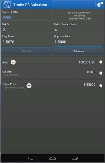 Risk Reward Ratio Calculator截图1