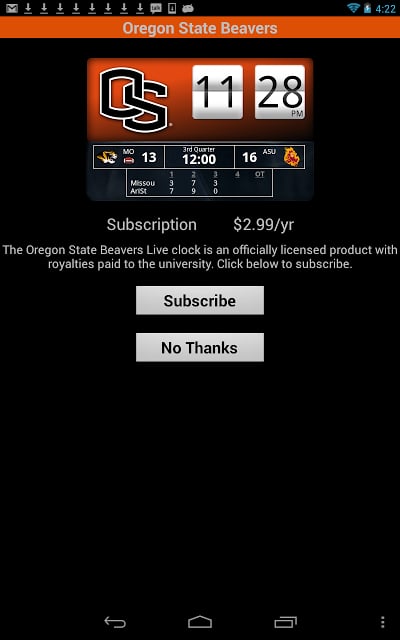 Oregon State Live Clock截图7