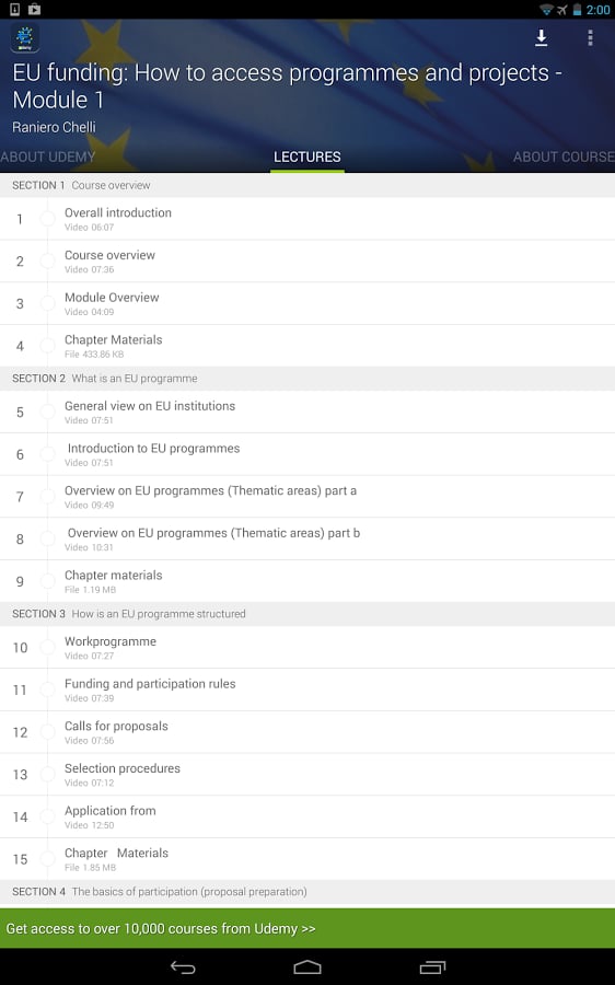 EU funding Course截图5