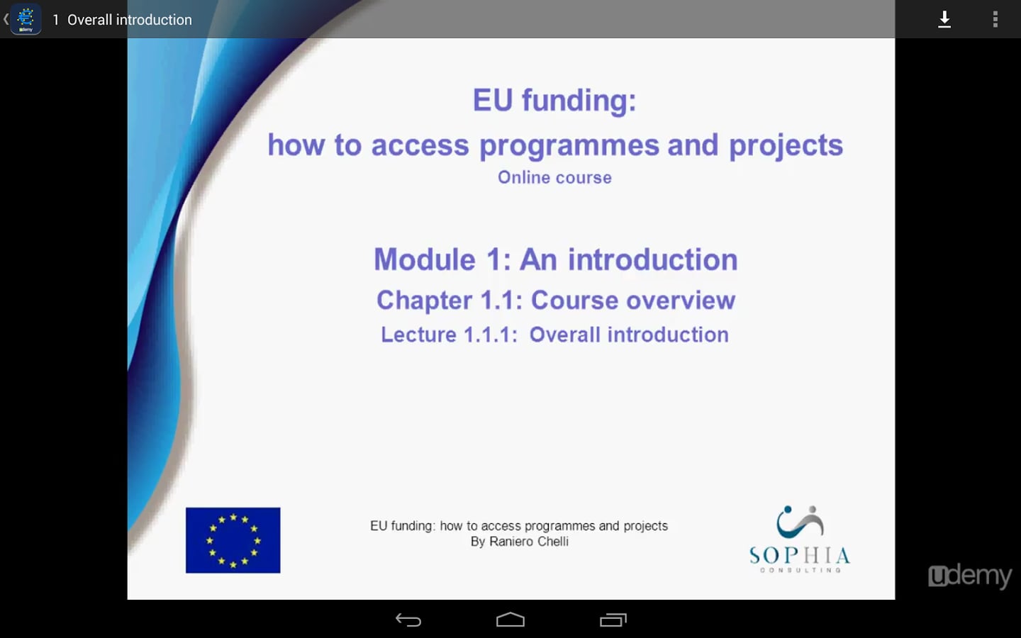 EU funding Course截图2