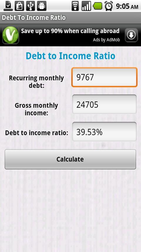 DTI (Debt To Income)Calculator截图2