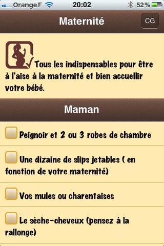 Maternit&eacute; CheckList截图1