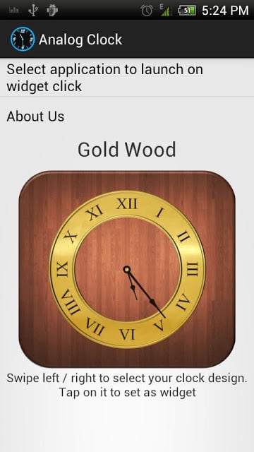 Analog Clock - Wood Theme 1截图1