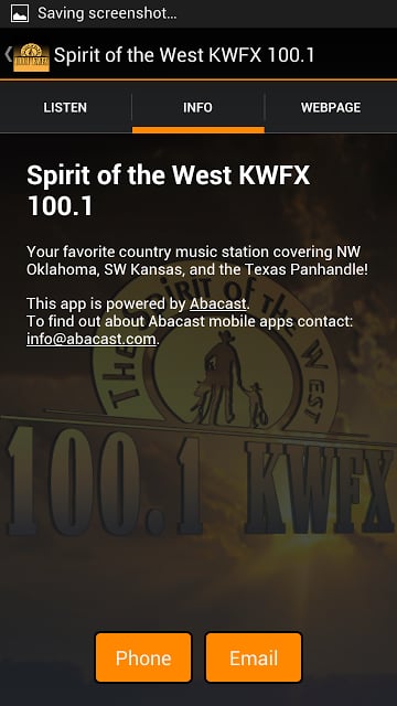 Spirit of the West KWFX 100.1截图3