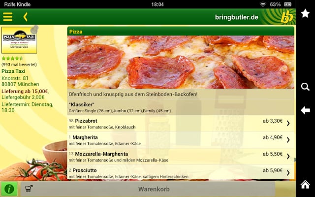 Bringbutler - Pizza, Pasta, ..截图6