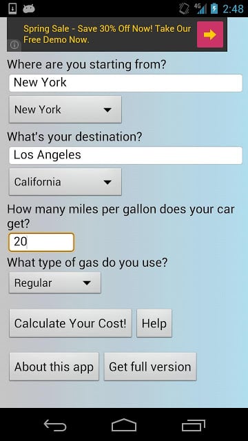 Trip Cost Finder &amp; Calculator截图1