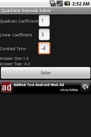 Quadratic Formula Solver截图3