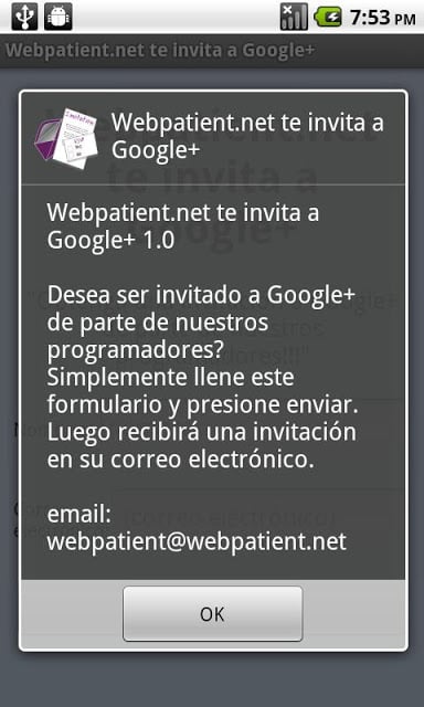 Webpatient.net Y Google+截图8