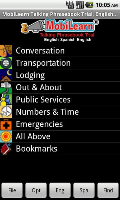 Eng-Spanish Phrasebook Trial截图1