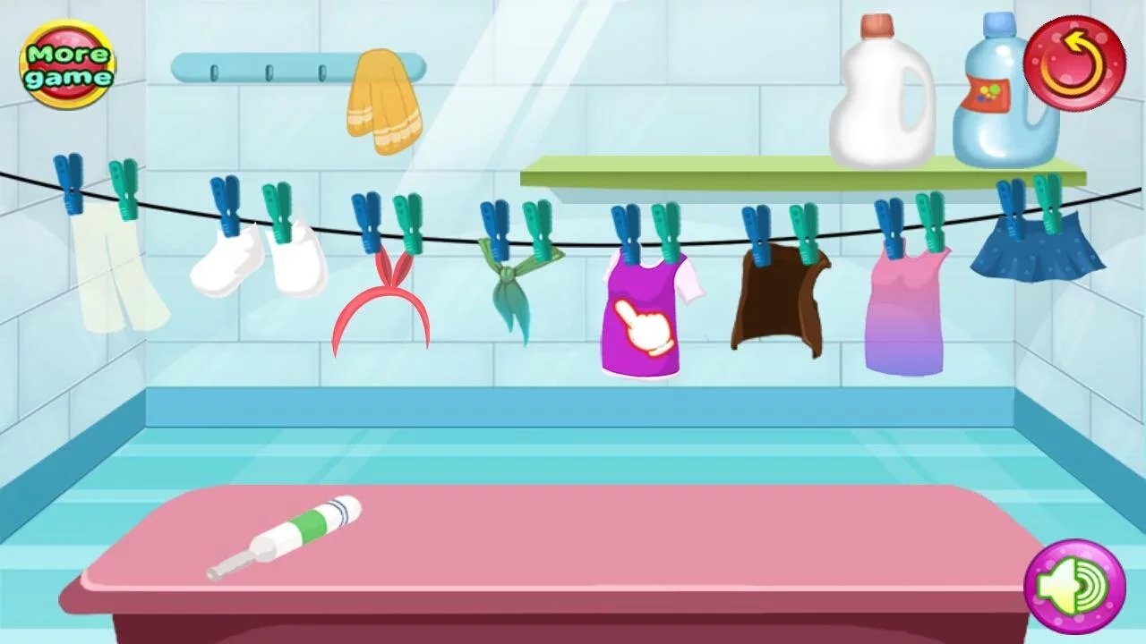 洗衣服游戏的女孩截图2