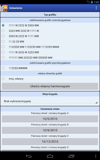 Harmonogram pracy截图4