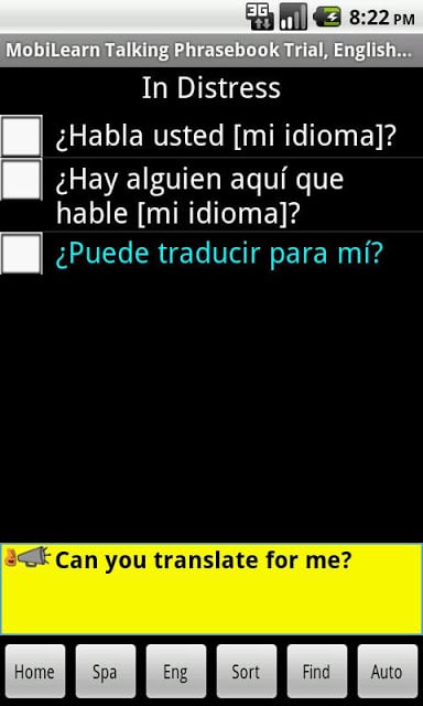 Eng-Spanish Phrasebook Trial截图2