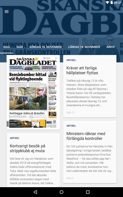 Sk&aring;nskan e-tidning截图5