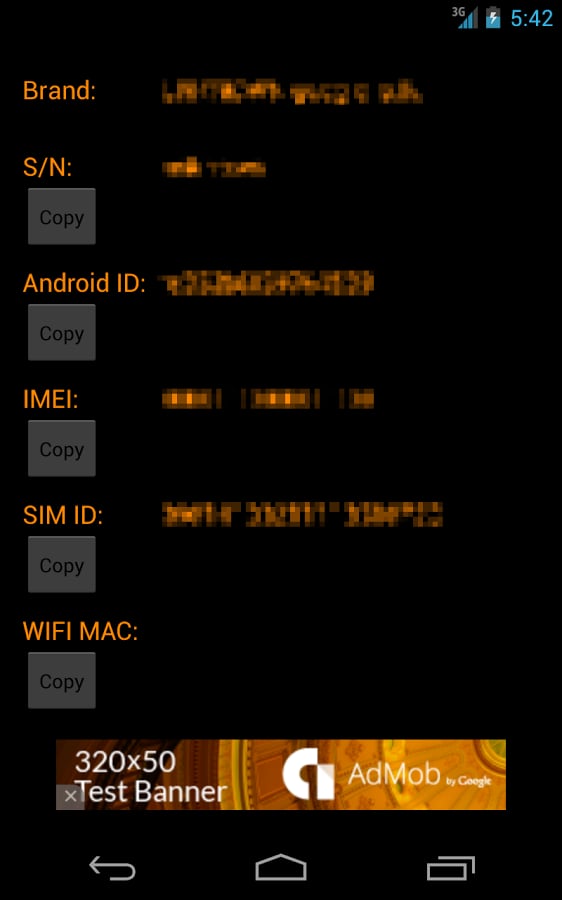 Device IDs - IMEI - S/N ...截图2