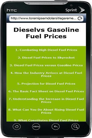 Dieselvs Gasoline Fuel Prices截图1