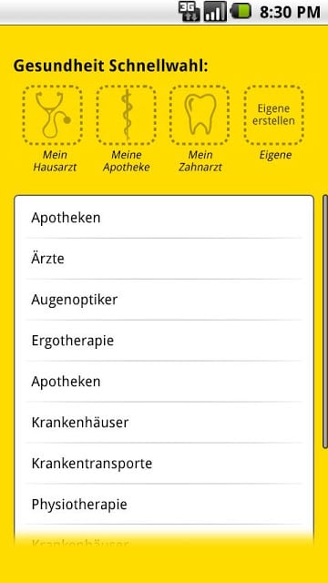 Gelbe Seiten Notfall-App截图5