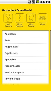 Gelbe Seiten Notfall-App截图