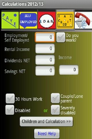 PAYE Self Employed Tax Credits截图3