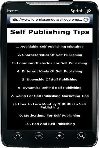 Self Publishing Tips截图1