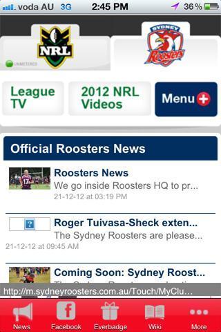 Sydney Roosters NRL Victory 2013!截图2