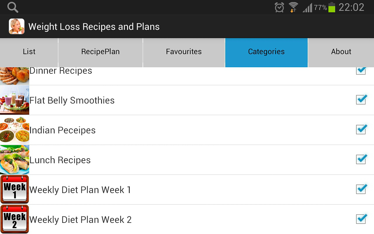 Weight Loss Recipes & Plans截图1