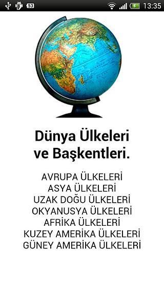 &Uuml;lkeler ve Başkentleri截图1