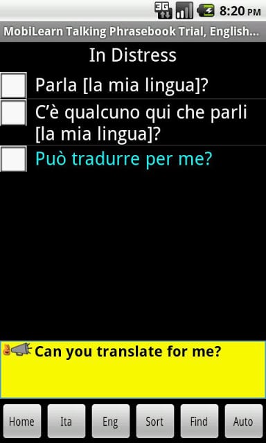 Eng-Italian Phrasebook Trial截图2