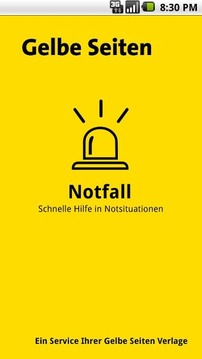 Gelbe Seiten Notfall-App截图