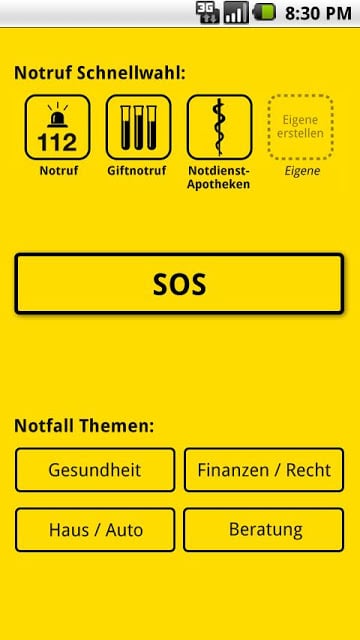 Gelbe Seiten Notfall-App截图3