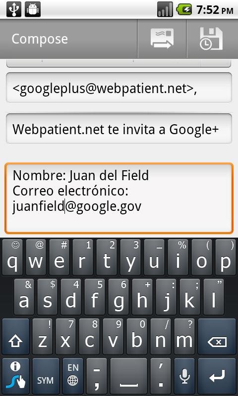 Webpatient.net Y Google+截图5